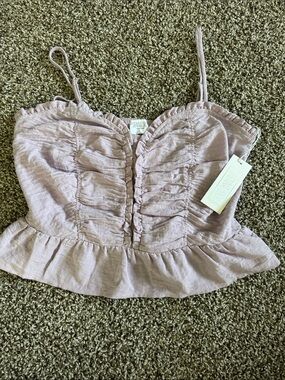 Sienna Sky Mauve Ruched Peplum Cami